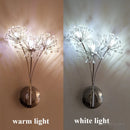 Creative crystal dandelion flower wall light