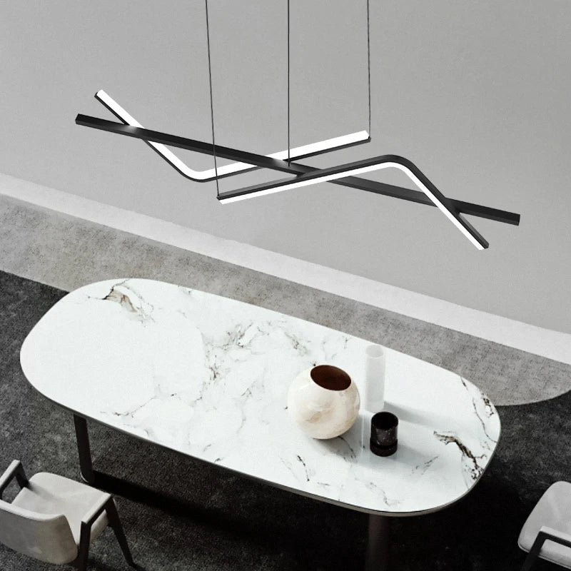 Modern LED chandelier for restaurant hotel café office - vue 4 sur 8