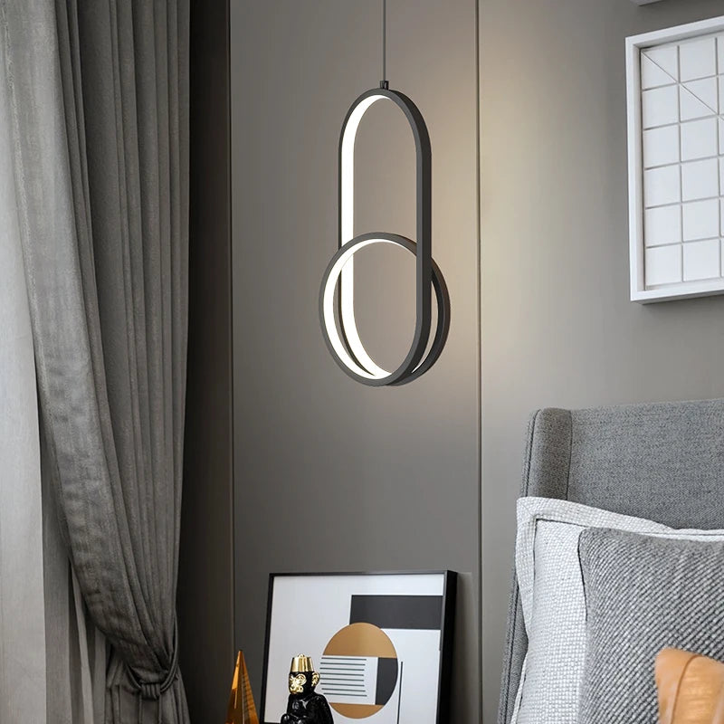 Modern minimalist nordic style hanging bedside lamp - vue 3 sur 8