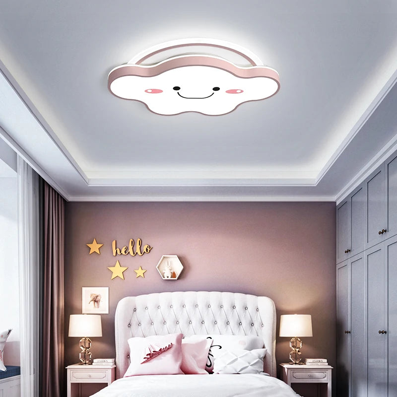 Modern nordic LED ceiling light for children's and students' bedrooms - vue 4 sur 12