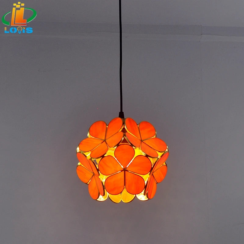 Nordic style glass petal lamp for interior decoration - vue 5 sur 18