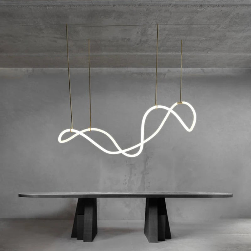Designer pendant light in elegant music note shape