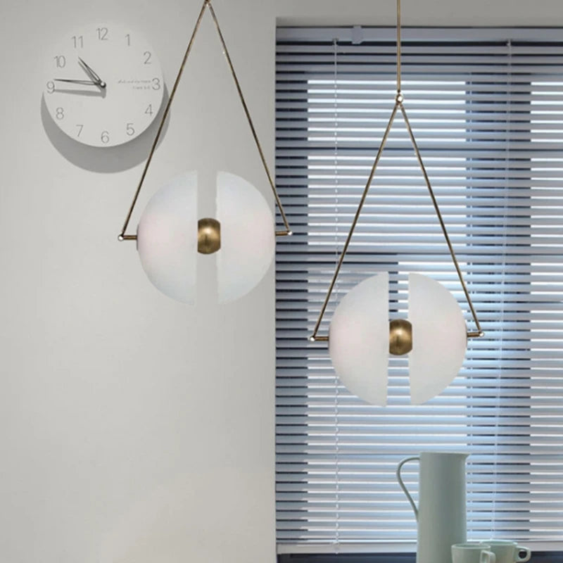 Nordic glass pendant light for loft and restaurant decor