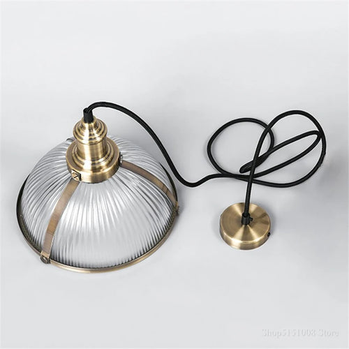 Vintage clear glass hanging lamp for nostalgic ambience