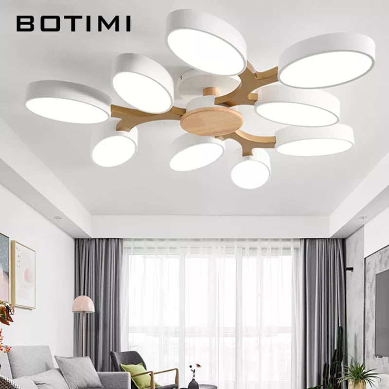 Grey tree-shaped LED ceiling light