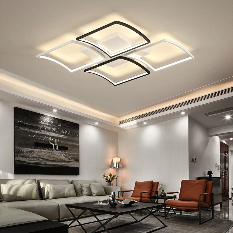 Aluminum LED chandelier for interior and commercial spaces