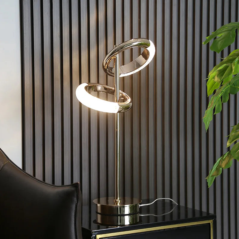 modern acrylic iron led floor lamp for interior decoration - vue 5 sur 8