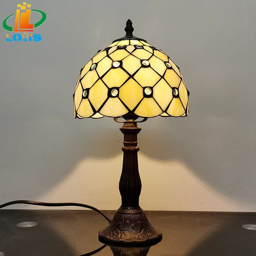 Gypsophila children's bedside lamp night light tiffany style - vue 3 sur 6