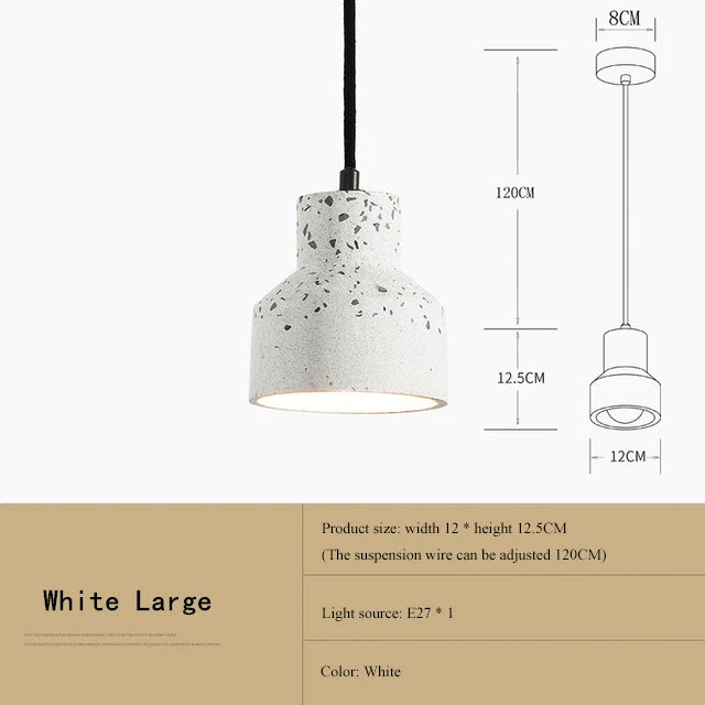 Modern terrazzo pendant light, Nordic design, multiple colours, LED