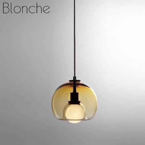 Nordic glass pendant light with modern creative design - vue 7 sur 7