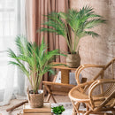 Set of 2 large artificial tropical palm plants for indoor decoration