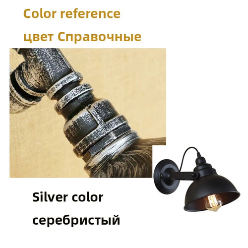 Adjustable vintage industrial wall light retro loft style - vue 9 sur 9