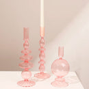 Classic retro glass candle holders for wedding and home decoration