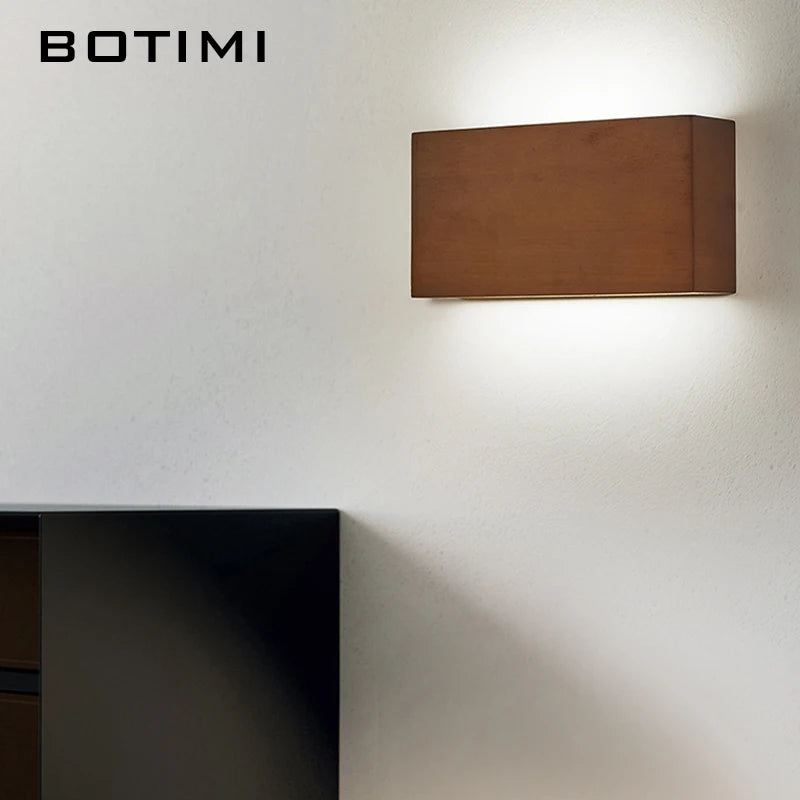 Applique murale LED en bois naturel marron - vue 5 sur 8