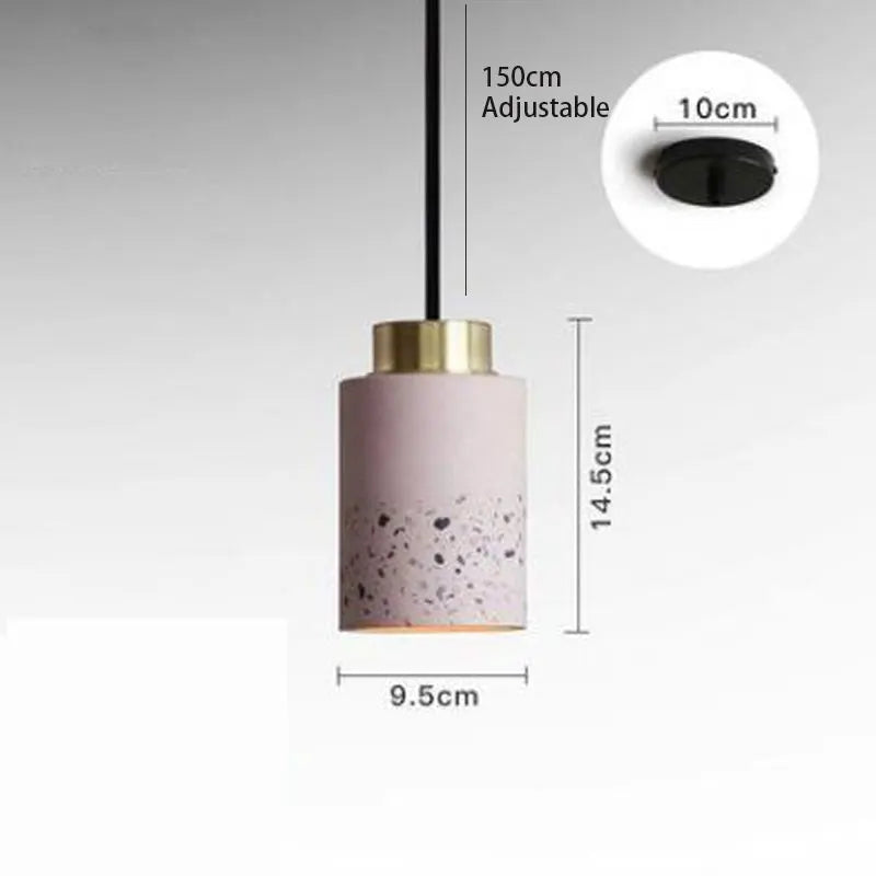Vintage cement pendant light for bar and café - vue 7 sur 14