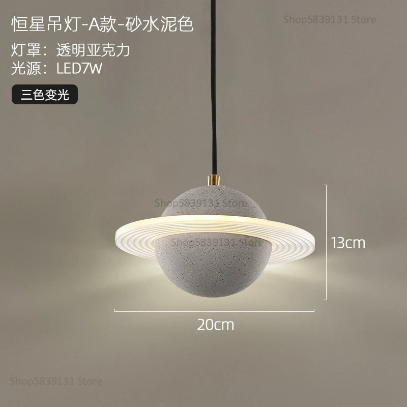 Modern cement LED pendant lights for restaurant and bar