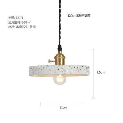 Industrial cement pendant light for table and bar - vue 13 sur 23