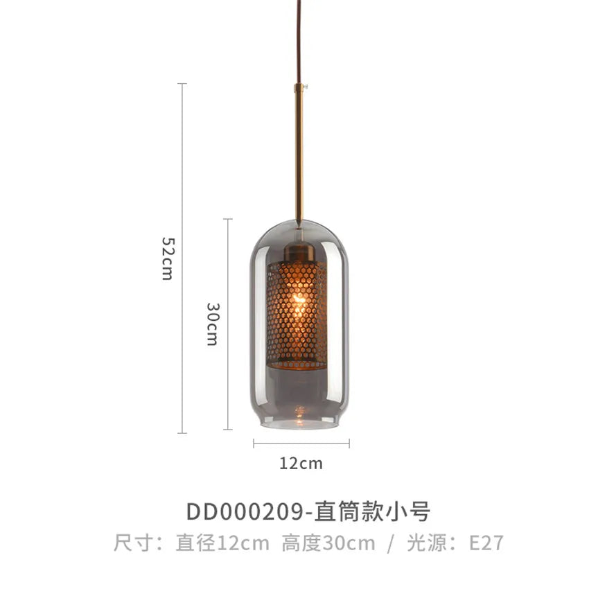 Modern glass pendant light for elegant interior decor - vue 14 sur 17