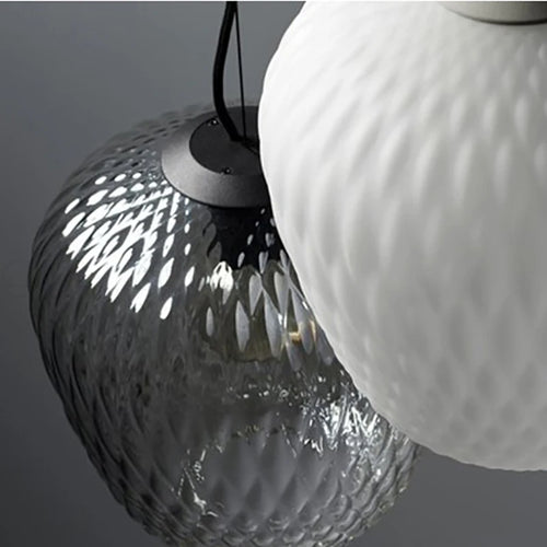 Nordic retro glass pendant light for interior decoration - vue 7 sur 10