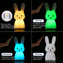 veilleuse lapin mignon en silicone usb pour enfants kawaii