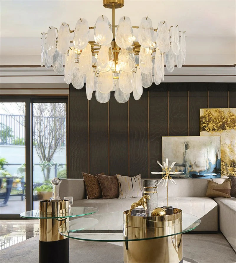 Luxury glass chandelier for creative and decorative lighting