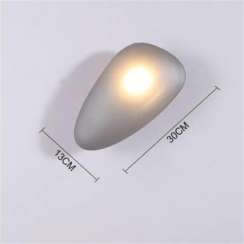 Modern glass pebble LED wall light for interior decor, hotel corridor, ceiling lighting - vue 14 sur 22