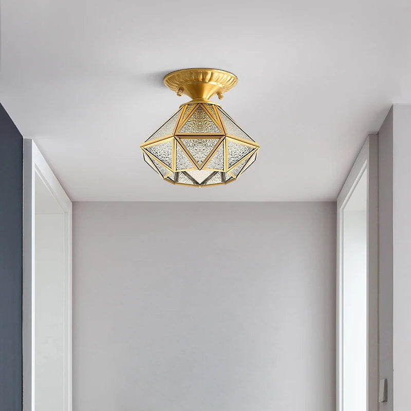 Creative copper ceiling light for a modern and elegant interior