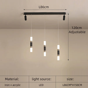 lustre à led moderne design réglable pour espaces divers