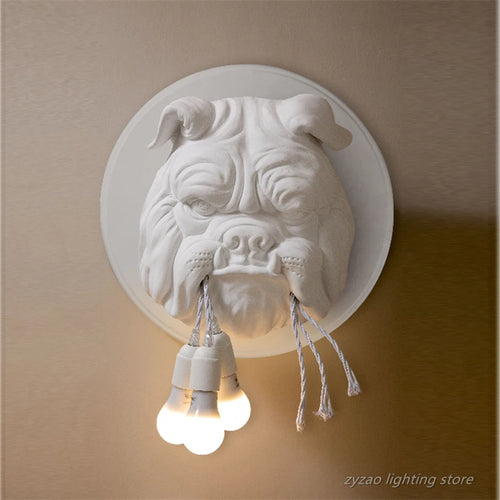 Decorative resin animal dog wall light for interior design - vue 2 sur 8