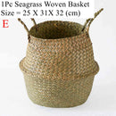 rattan seaweed wicker basket for storage and picnic