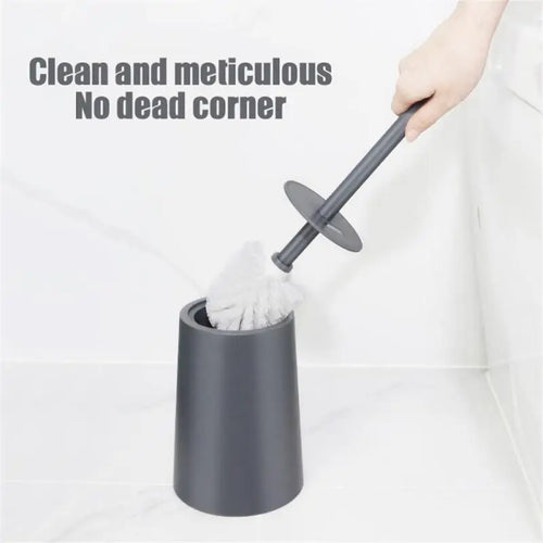Modern toilet brush with lid and elegant design - vue 3 sur 9