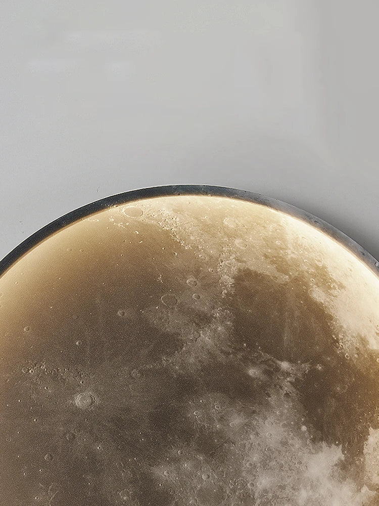 Modern LED moon wall lamp luxury art decor - vue 4 sur 10