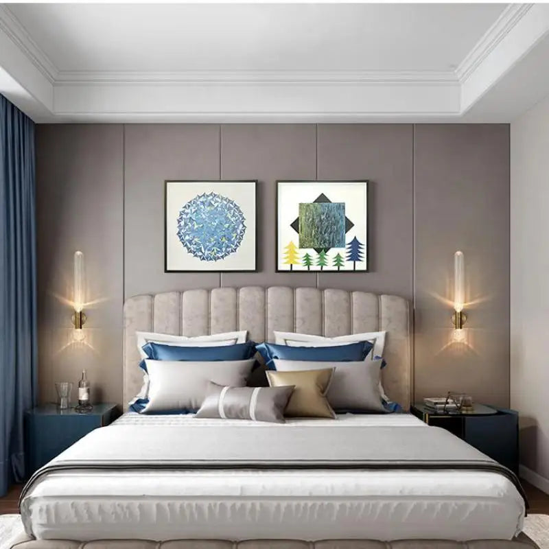 Modern crystal and glass nordic designer wall light - vue 3 sur 7