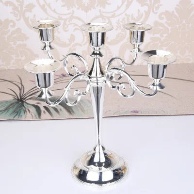 Retro five-arm candle holder for romantic home decor