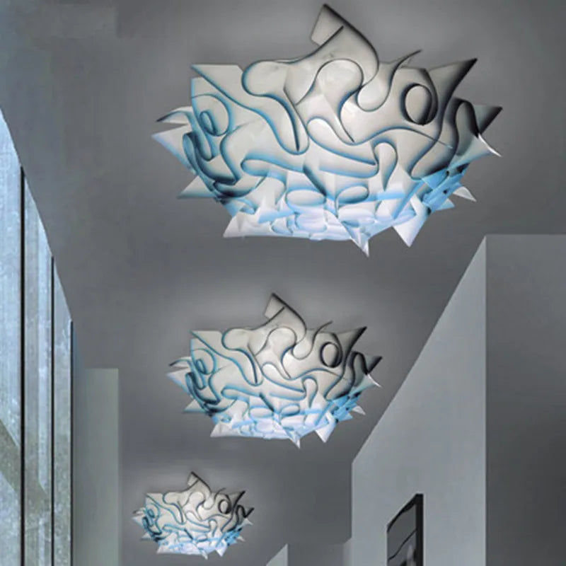 Floral design LED ceiling light with remote control and dimmer