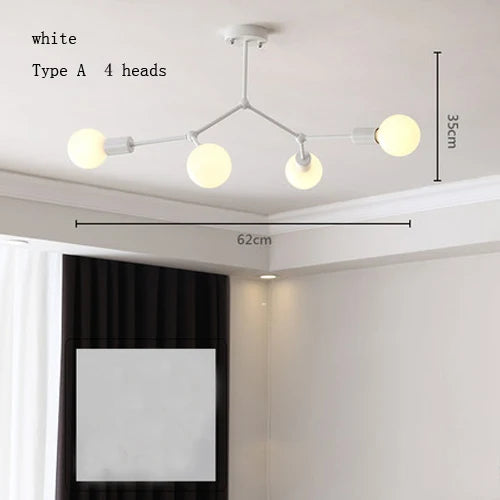 Modern multi-head chandelier for creative interiors - vue 25 sur 27