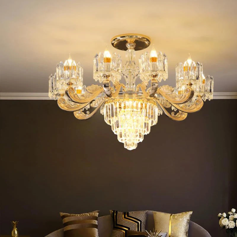 Crystal chandelier lighting for an elegant and refined interior