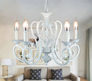 Retro industrial wrought iron chandelier vintage suspended