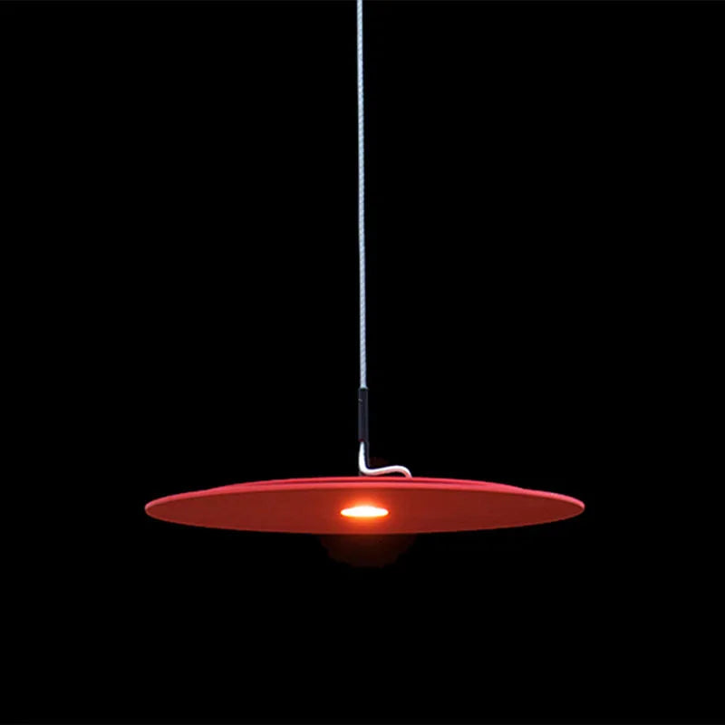 Nordic retro circular pendant light for interior decoration - vue 4 sur 6