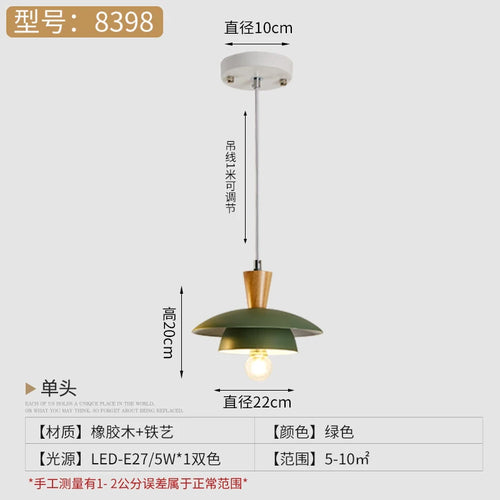 Modern wrought iron chandelier with creative macaron style for interiors - vue 9 sur 8