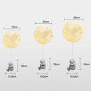 3d astronaut wall light with moon lights for children
