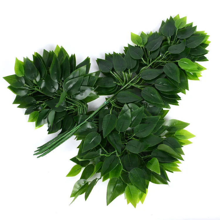 Set of 12 artificial maple leaves for autumn decoration - vue 11 sur 19