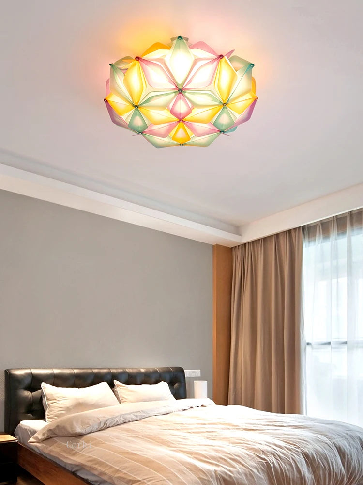colored PVC ceiling light with remote control and variable intensity