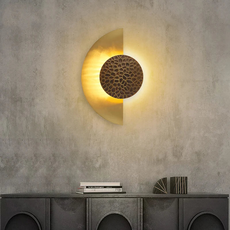 Helix crescent wall light creative design for a unique atmosphere