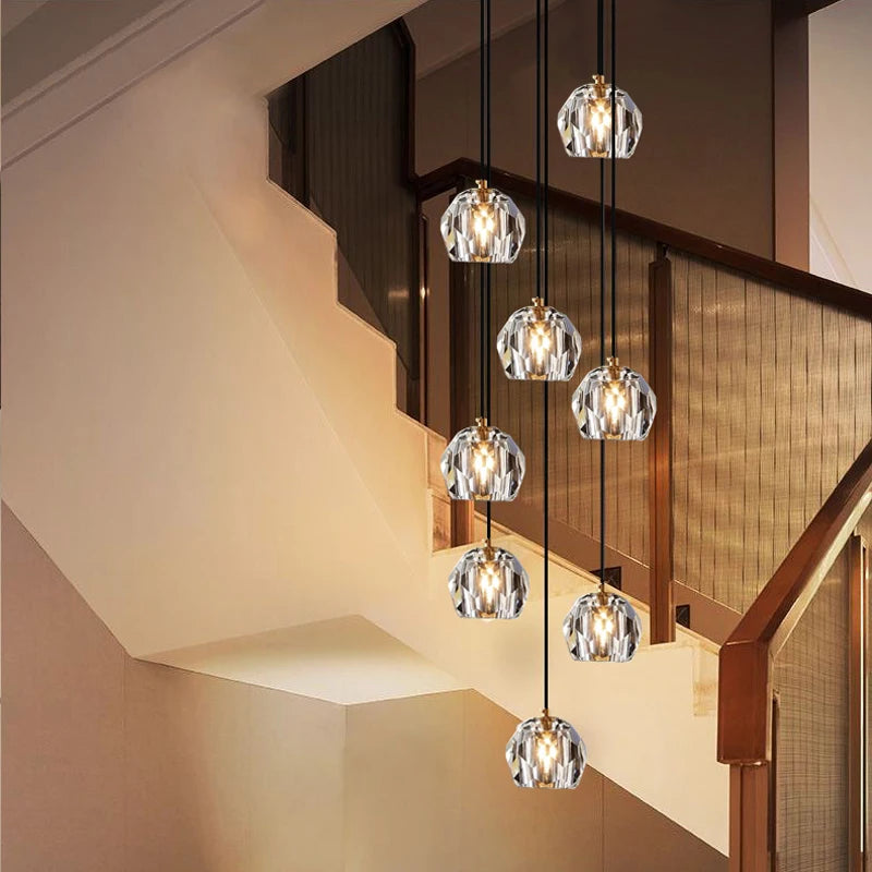 Contemporary crystal chandelier for restaurant, café and bar - vue 4 sur 11