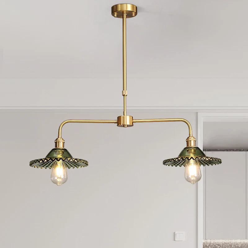 All copper dining room, simple table lamp, modern retro, nostalgic, Nordic porch, coffee shop, American country style Chandelier