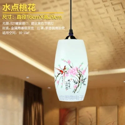 Chinese ceramic pendant light - vue 23 sur 30