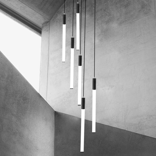 Modern spiral LED chandelier for indoor lighting - vue 3 sur 12