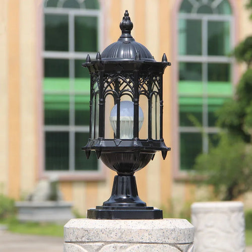 lampe pilier d'extérieur rétro pour éclairage de paysage - vue 3 sur 8