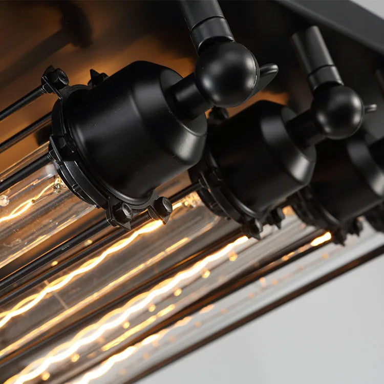 Retro vintage industrial black ceiling light - vue 5 sur 6